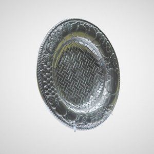 Large Silver Metal Harvest Serving Tray